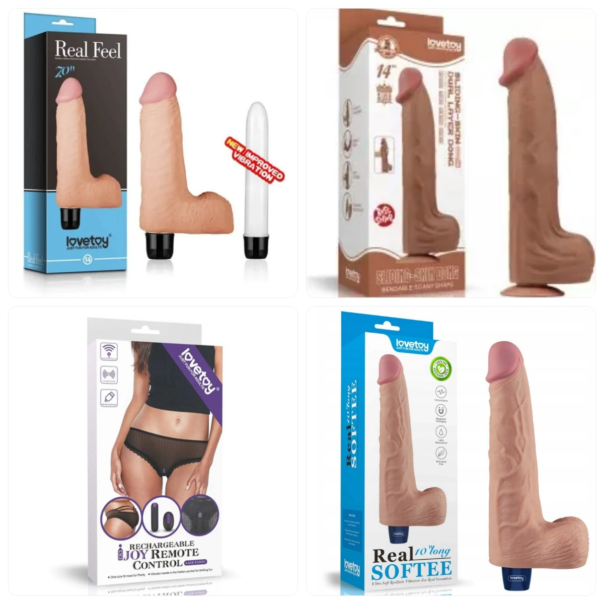 Produse Lovetoy: dildo realistic, King Size, chiloți cu vibrații IJOY, vibrator Real Softee