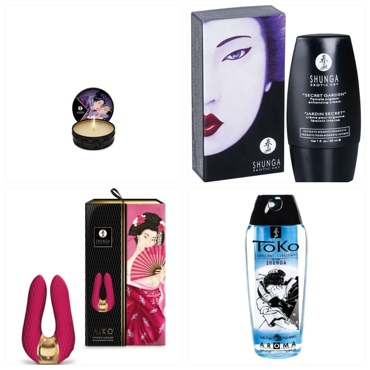 Produse Shunga: Lumanare de masaj mini 30 ml Shunga, Gel Clitoridian Shunga Secret Garden, Masaj stimulator clitoris SHUNGA - AIKO Fuchsia, Shunga Lubrifiant Toko Fructe Exotice 16
