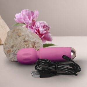 Rocks Off Mini Wand Vibrator Peony Pink