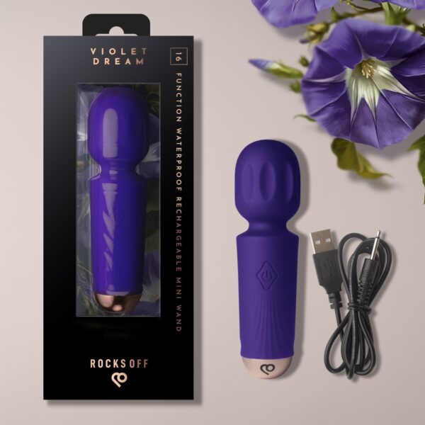 Rocks Off Mini Wand Vibrator Violet Dream Rocks Off Mini Wand Vibrator Violet Dream