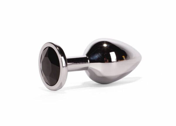 X Men Metal Butt Plug Silver Diamond Black M X Men Metal Butt Plug Silver Diamond Black M
