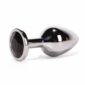 X Men Metal Butt Plug Silver Diamond Black M