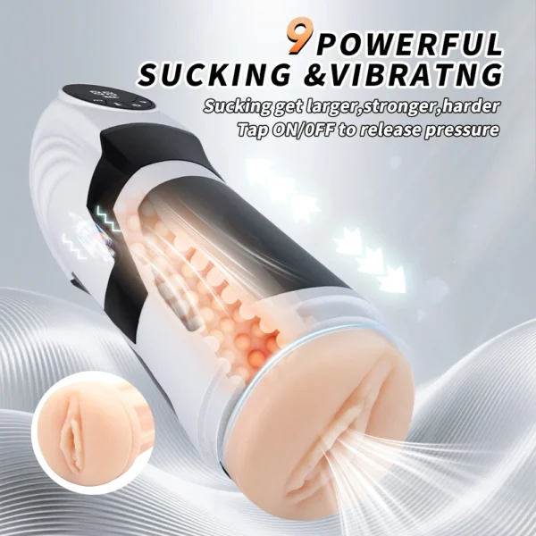 Masturbator Tiger Vibratii si Suctiune Realist Masturbator Tiger Vibratii si Suctiune Realist
