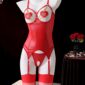 Chilirose 4873 Corset Set Open Cup S Red