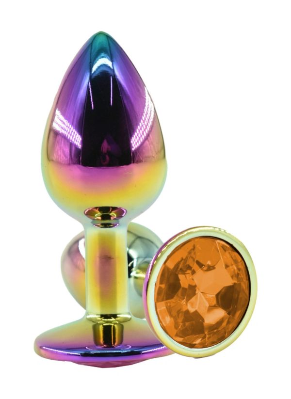 Guilty Toys Butt Plug Rainbow Diamond Portocaliu M
