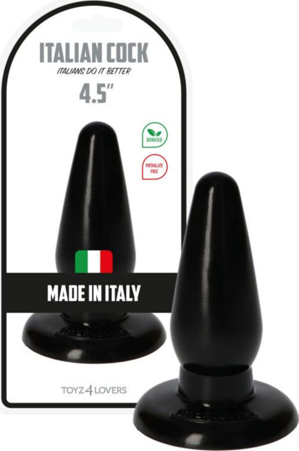 T4L Butt Plug Italian Cock Black T4L Butt Plug Italian Cock Black