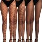 Set 4 Ciorapi din Plasa Fishnet Negru S/L