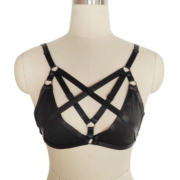 Guilty Toys Top Harness Denisse Elastic Aspect Lucios Black XS/L
