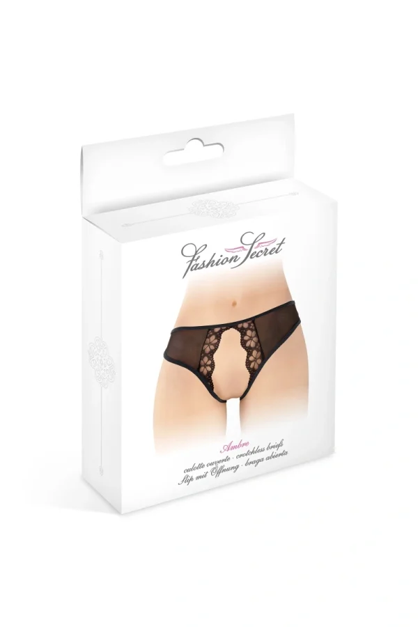 Fashion Secret Bikini Crotchless Ambre Negru S/L Fashion Secret Bikini Crotchless Ambre Negru S/L
