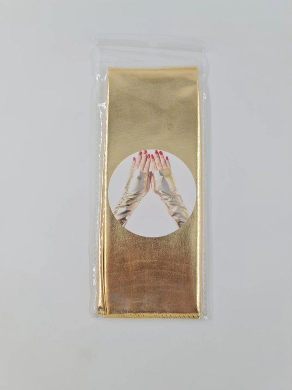 Rebel Look Manusi Fara Degete Wetlook Gold S Rebel Look Manusi Fara Degete Wetlook Gold S