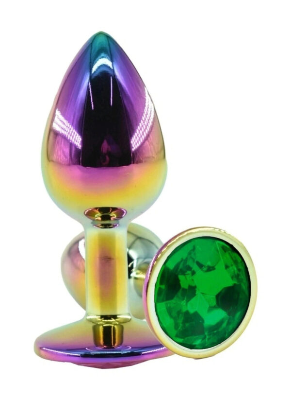Guilty Toys Butt Plug Metalic Rainbow Diamond Verde L