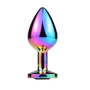 Guilty Toys Butt Plug Metalic Rainbow Diamond Red S Guilty Toys Butt Plug Metalic Rainbow Diamond Red S