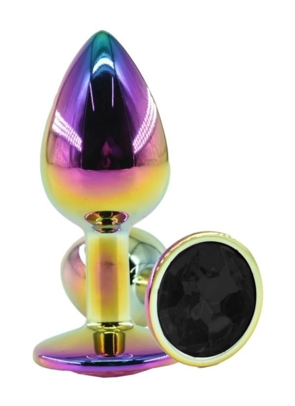 Passion Labs Butt Plug Rainbow Diamond Black L Passion Labs Butt Plug Rainbow Diamond Black L