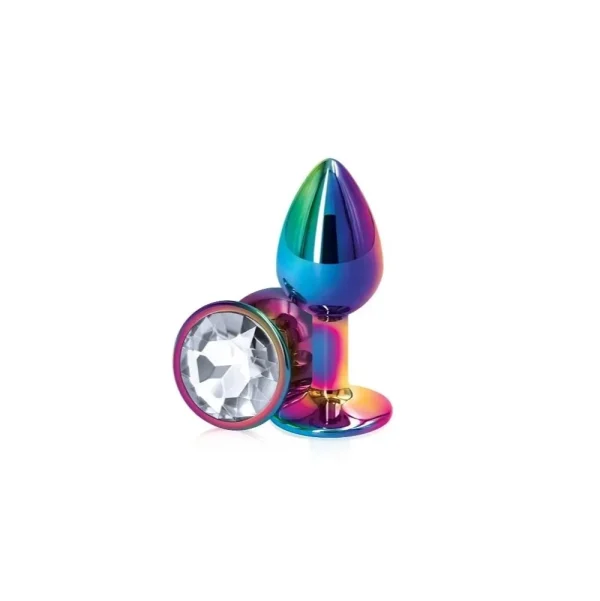 Guilty Toys Butt Plug Metalic Rainbow Diamond Clear S Guilty Toys Butt Plug Metalic Rainbow Diamond Clear S