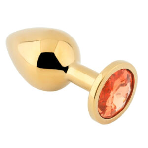 Acasă Passion Labs Butt Plug Metalic Auriu Diamond Portocaliu L